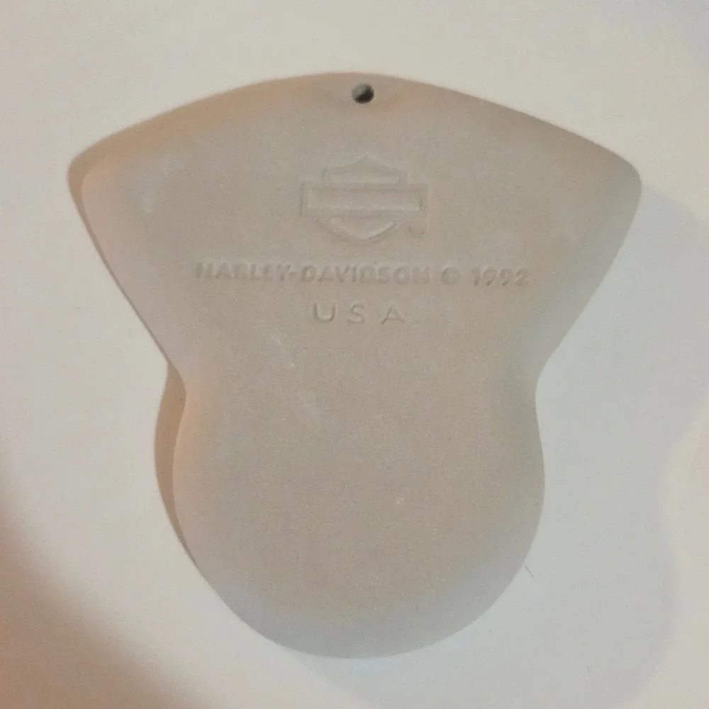 Vintage 1992 Harley Davidson V-Twin Engine Stoneware Cookie Mold USA Made